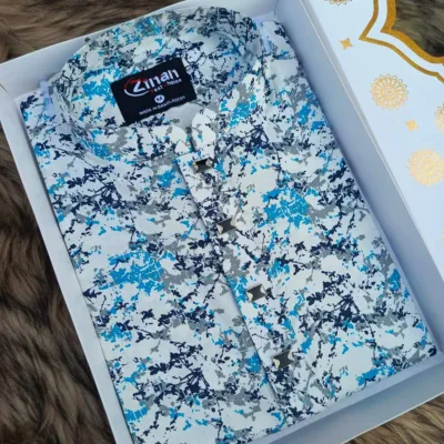 Blue Printed Punjabi