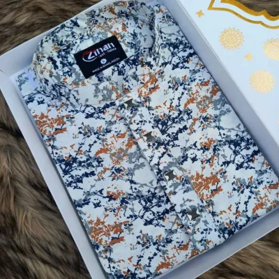 ব্রাউন প্রিন্টেড পাঞ্জাবি